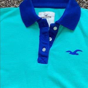 Two Tone Polo Collar Shirt